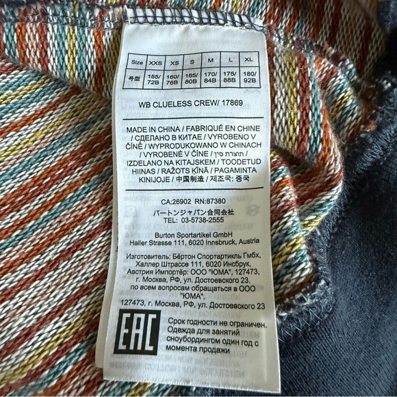 Burton Durable Goods | Navy Short Sleeve Crew Sweatshirt | Sz S - Picture 8 of 9